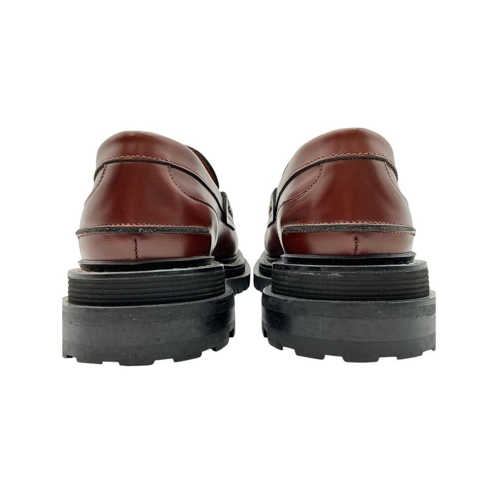 Sandro Chunky Brown Tassel Loafers Size 8 - Picture 5 of 6
